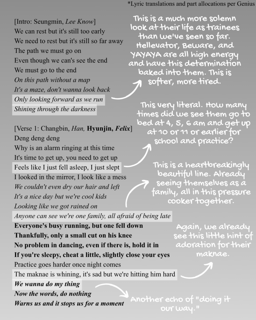 Intro and verse 1 of Stray Kids "Glow" lyrics English translation.