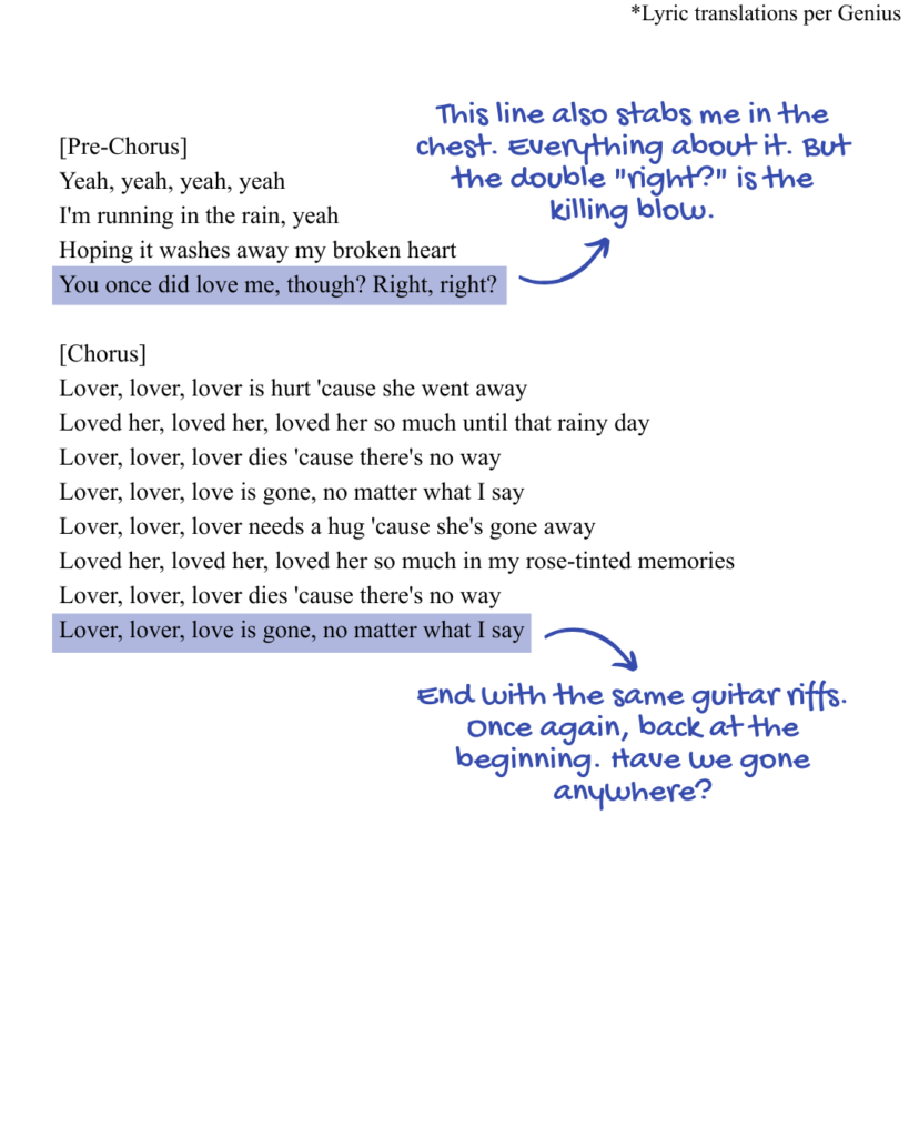 Prechorus and chorus of Stray Kids' Hyunjin's "Lover" lyrics English translation.