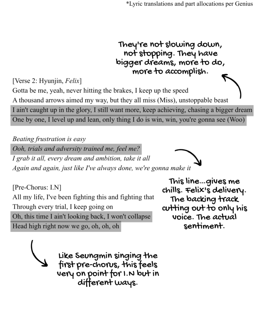 Verse 2 and prechorus Stray Kids "Run It" lyrics English translation.
