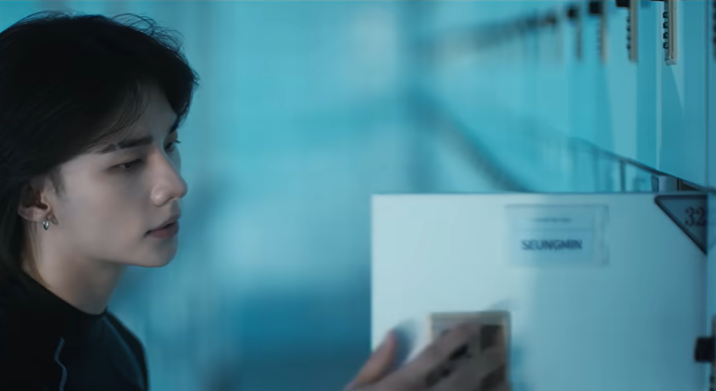 Hyunjin's locker with Seungmin's name on it in "After You" music video.
